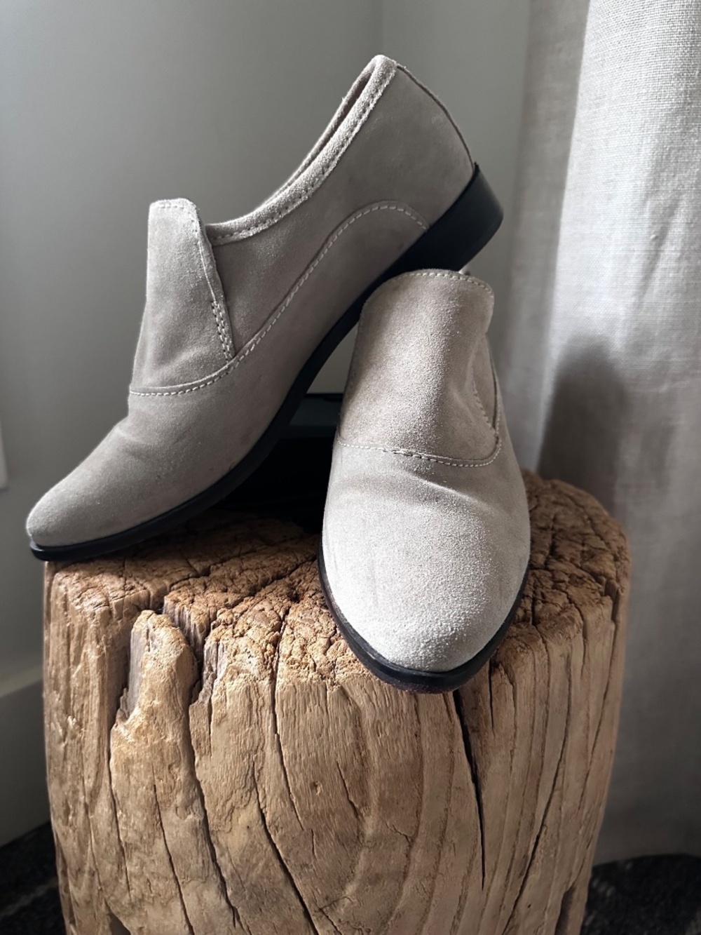 Free People Natural Suede Loafer Shoes - Picture 2 of 4